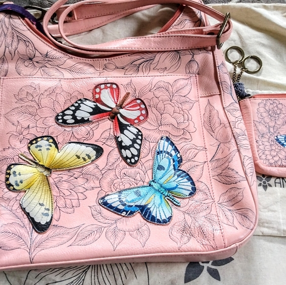 Anushka Large Hand Painted Purse with Wallet - Picture 2 of 8